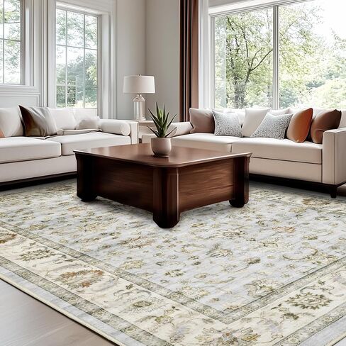 5x7 Bathroom Rugs, Boho Area Rugs Machine Washable for Living Room Bedroom, Non Slip Water Repellent Floor Carpet, Vintage Rug for Entryway Bedroom Kitchen Dining, Yellow in Saudi Arabia