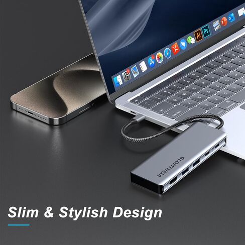 M.2 NVMe Enclosure USB C Hub بسرعة 10 جيجابت في الثانية لجهاز Mac MacBook PS5 Steam Deck Laptop، محطة إرساء مع USB 3.2 Gen2، 4K@60 هرتز HDMI، 2280/2260/2242/2230 m2 قارئ SSD خارجي، 100 وات PD in Kuwait