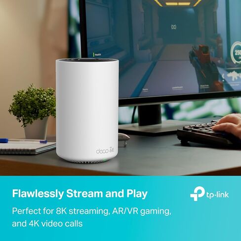 نظام TP-Link Deco AXE4900 ثلاثي الموجات WiFi 6E Mesh WiFi (Deco XE70 Pro) | منافذ 2.5G WAN/LAN | واي فاي بسرعة 4.9 جيجابت في الثانية | 7,200 قدم مربع. تغطية قدم | قم بتوصيل ما يصل إلى 200 جهاز | نطاق 6 جيجا هرتز الجديد | 3 عبوات | إصدار 2024 in Saudi Arabia