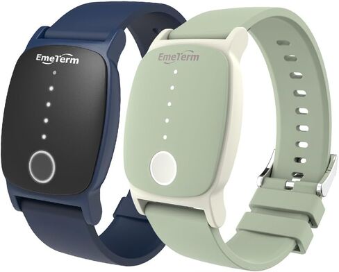 EmeTerm Explore - سوار معصم Galaxy Black مضاد للغثيان حاصل على موافقة إدارة الغذاء والدواء الأمريكية (IP67)، مقاوم للماء أثناء السفر، غثيان السفر، تخفيف القيء، قابل لإعادة الشحن، تصميم حزام كلاسيكي، لا يوجد جل خالٍ من المخدرات بدون آثار جانبية in Kuwait