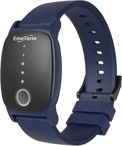 EmeTerm Explore - سوار معصم Galaxy Black مضاد للغثيان حاصل على موافقة إدارة الغذاء والدواء الأمريكية (IP67)، مقاوم للماء أثناء السفر، غثيان السفر، تخفيف القيء، قابل لإعادة الشحن، تصميم حزام كلاسيكي، لا يوجد جل خالٍ من المخدرات بدون آثار جانبية in Kuwait