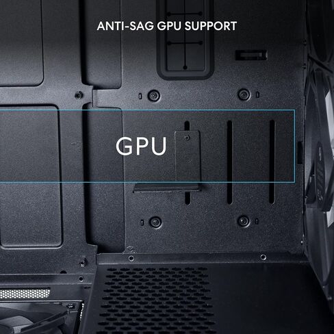 حافظة كمبيوتر LIAN LI LANCOOL 207 ATX، حافظة كمبيوتر ألعاب RGB، هيكل برجي مزود بألواح شبكية محسنة لتدفق الهواء مع 2x140 مم ARGB، مراوح PWM 2x120 مم مثبتة مسبقًا، منفذ USB من النوع C، لوحة جانبية من الزجاج المقسى (أسود) in Saudi Arabia