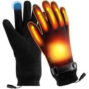 قفازات USB ساخنة للرجال والنساء، قفازات تدفئة شتوية دافئة لتدفئة اليدين بالكامل مع 3 درجات حرارة قابلة للتعديل، قفازات حرارية تعمل باللمس الكهربائية، قفازات كتابة للكمبيوتر المحمول قابلة للغسل (أسود) in Kuwait