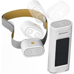 MPOWERD Luci Beam: 2-in-1 LED Solar Powered Headlamp and Flashlight | Up to 300 Lumens, Lasts up to 30hrs | 4 Modes | Rechargeable via Solar or USB | Camping, Backpacking, Emergency Kits