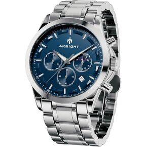 BENYAR - Stylish Wrist Watch for Men, Genuine Silicone Strap Watches, Perfect Quartz Movement, 30M Waterproof Analog Chronograph Quartz Business Watches