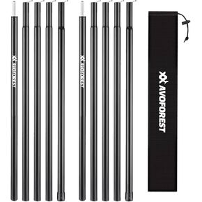 Tent Poles for Tarp, AVOFOREST Camping Tent Tarps Poles Adjustable Camping Accessories 76in Heavy Duty Poles Thicker Tent Pole with a Diameter of 0.65in for Backpacking Hiking Awning