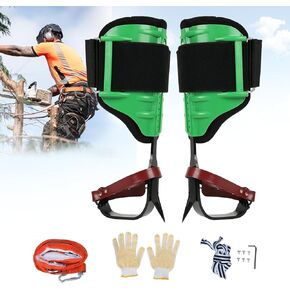 Tree Climbing Spikes Kit,Arborist Climbing Kit,Adjustable Climbing Spikes,Professional Tree Climbing gaffs with Padding,Tree Climbing Tool for Outdoor Jungle Survival Fruit Picking