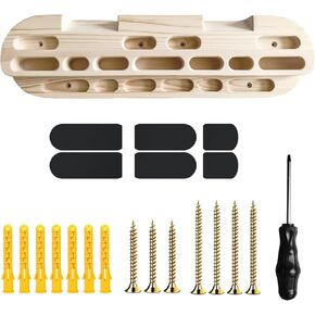 Wooden Climbing Hangboard - Multi-Functional Fingerboard for Climbing and Grip Training for Rock Climbing and Bouldering Indoor and Outdoor Practice