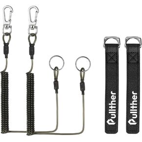 Coiled Lanyard,Fishing Lanyard for Fishing Rods and Fly Fishing Nets,Fishing rod leash,Retractable Safety Tool Lanyard