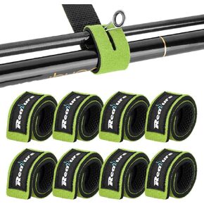 8 Pcs Fishing Rod Straps Adjustable Neoprene Ties Elastic Fishing Rod Tackle Belt Ties Casting Rod Straps for Fixed Casting Rods & Spinning Rods & Fly Rods Wrap Protectors