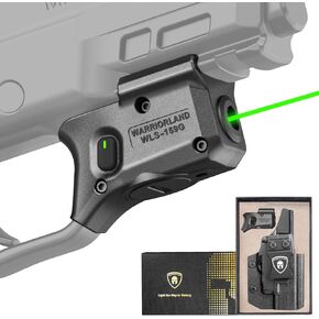 WARRIORLAND Green Laser Sight Fit M&P 9mm Shield EZ with Kydex Holster,Green Beam Sight with Power Indicator, M&P 9mm Shield EZ Laser with IWB Holster, WLS-159G w/MP Shield 9 EZ Holster