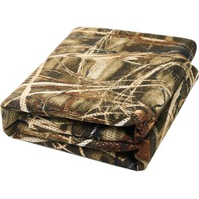 Senmortar Camo Netting, Camo Burlap 75D Camouflage Netting Quiet Mesh Net for Hunting Blinds Sunshade Camping Concealment Shooting Military Dry Grass Stands