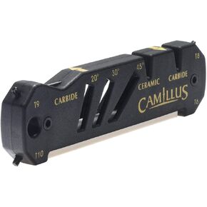 CAMILLUS GLIDE Compact Durable Easy-to-Use V-Notch Ceramic Carbide Multi-Angle Multitool Sharpener for Knives, Axes, Shears & Hooks