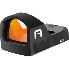 A20C Multiple Reticle Red Dot Sight for RMR Cut Full-Sized Handguns 2 MOA Dot 38 MOA Ring Circle Dot Sight Shake Awake Pistol Reflex Sight w/Picatinny Mount