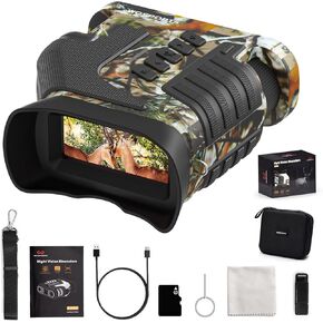 WOSPORTS Night Vision Binoculars, 1315FT 4K Night Vision Goggles for Adults, 10X Optical Zoom, 8X Digital Zoom, Rechargeable NVG with 3'' Screen and 32GB TF Card - Bird Watching, Hunting, Photo, Video