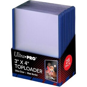 Ultra Pro 3" X 4" Blue Border Toploader 25ct