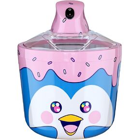 Ice Cream Maker Machine for Kids – 1.2 Quart Penguin Electric Ice Cream Makers, Best Countertop Machine for Homemade Ice Cream, soft serve, Sorbet, Gelato, Frozen Yogurt – Fun & Easy for Families