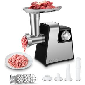 Electric Meat Grinder，350W(2800W Max) Sausage Stuffer Maker with Sausage Stuffer Tubes & Kubbe Kit，Food Grinder with Blade & 3 Plates For Home Kitchen Use