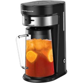 OVENTE 3-Quart Iced Tea and Coffee Maker with Strength Selector & Infuser Chamber - Perfect for Iced Coffee, Latte, Tea, Lemonade, Flavored Water, Black CMT215B