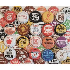 100 Soda Bottle Caps, Few Repeats, Vintage Classic Brands Soda Pop, Multiple, 1.25'' (31.75mm) (SODA-100-NEW-FEWREPEATS)