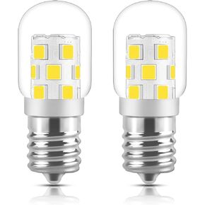 LED Microwave Light Bulb Under Hood 40W Equivalent-125V E17 Base for Whirlpool Microwave Light Bulb - 3W 400LM 3000K Dimmable Range Hood T7 Appliance Oven Light Bulbs, 2 Packs