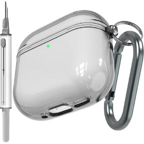 VEIRRW for AirPods Pro 3 Case Clear Cover with Cleaner Kit, Soft Transparent TPU Compatible with AirPods Pro 3rd Generation case 2025(Clear) in Kuwait