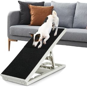 سرير منحدر للكلاب قابل للتعديل للحيوانات الأليفة الصغيرة منحدر للقطط قابل للطي مع سجادة غير قابلة للانزلاق منحدر داخلي للجرو قابل للحمل للأريكة والكرسي in Kuwait