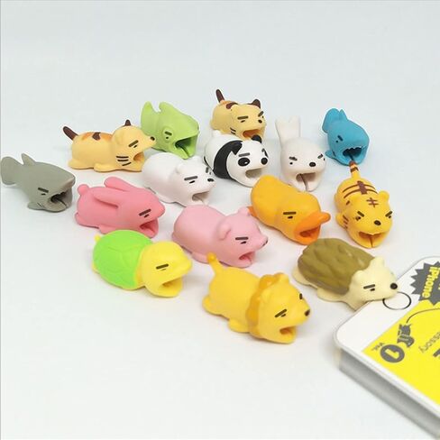 Phone Charger Cable Protector Animals - 12 USB Charger Cord Protector for iPhone, iPad, Android, Samsung, Animal Charging Cable Savers in Saudi Arabia