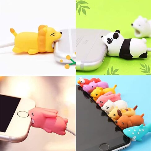 Phone Charger Cable Protector Animals - 12 USB Charger Cord Protector for iPhone, iPad, Android, Samsung, Animal Charging Cable Savers in Saudi Arabia