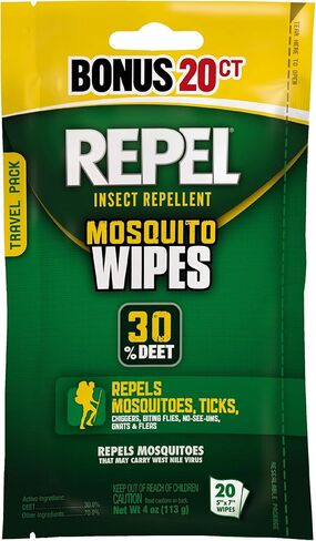 صد مناديل طاردة للحشرات والبعوض، 30% ديت، 20 قيراط in Kuwait