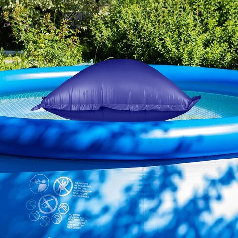 Pool Pillow for for Above Ground Pools, 8x8 Ft Pool Air Pillow for Closing Winter Pool Winterizing Kit for Ground Pool, 0.5mm PVC Material, 2X 16.5Ft Rope (Blue) in Saudi Arabia