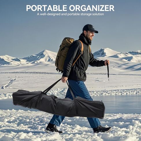 YITAHOME Ice Fishing Shelter, 3-Layer Insulated Ice Fishing Tent with 300D Oxford Fabric，Pop-up Portable Ice Shelter with 2 Doors and Carrying Bag in Saudi Arabia