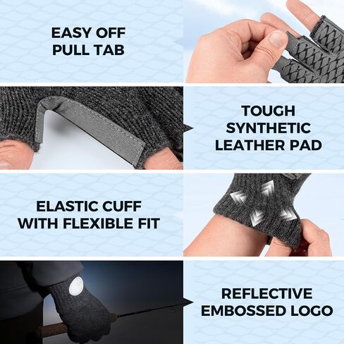 KastKing Bully Wooly Fingerless Wool Fishing Gloves, Cold Weather Warm Glove for Ice Fishing, Winter Gloves for Women & Men in Saudi Arabia
