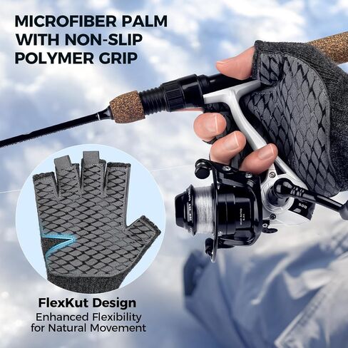 KastKing Bully Wooly Fingerless Wool Fishing Gloves, Cold Weather Warm Glove for Ice Fishing, Winter Gloves for Women & Men in Saudi Arabia