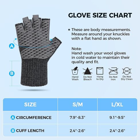 KastKing Bully Wooly Fingerless Wool Fishing Gloves, Cold Weather Warm Glove for Ice Fishing, Winter Gloves for Women & Men in Saudi Arabia