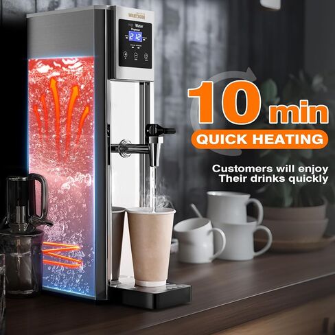 WantJoin Hot Water Dispenser Commercial Water Boiler 20L(5.2GAL)/Hour Step-Heating Electric Countertop Water Dispenser Automatic Temperature Control 32°F-212°F, for Boba Tea Coffee Shop Office 1800W in Saudi Arabia