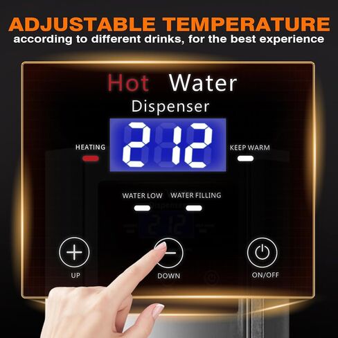 WantJoin Hot Water Dispenser Commercial Water Boiler 20L(5.2GAL)/Hour Step-Heating Electric Countertop Water Dispenser Automatic Temperature Control 32°F-212°F, for Boba Tea Coffee Shop Office 1800W in Saudi Arabia