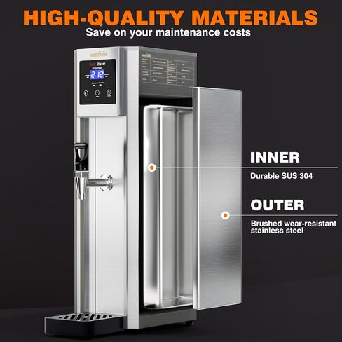WantJoin Hot Water Dispenser Commercial Water Boiler 20L(5.2GAL)/Hour Step-Heating Electric Countertop Water Dispenser Automatic Temperature Control 32°F-212°F, for Boba Tea Coffee Shop Office 1800W in Saudi Arabia