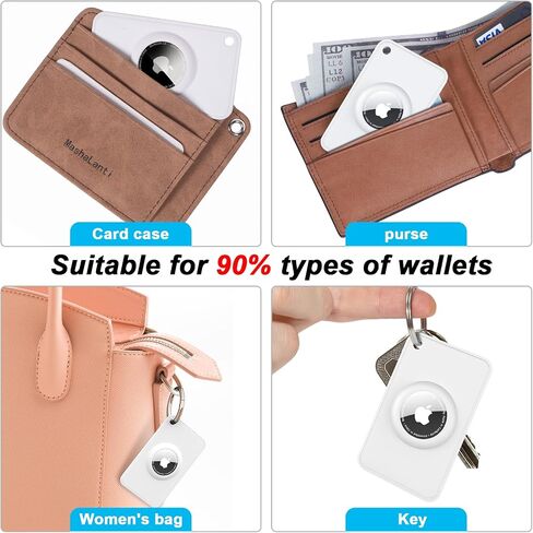 4-Pack Airtag Wallet Holder - Silicone Slim Airtag Card Holder for Apple Airtag - Ultra-Thin Air Tag Cardholder​ for Purses, Handbags, Backpack Wallets & Clutch Bags in Saudi Arabia