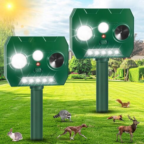 رادع للقطط بالموجات فوق الصوتية مع مستشعر للحركة وأضواء وامضة4، رادع للقطط في الهواء الطلق للفناء in Kuwait