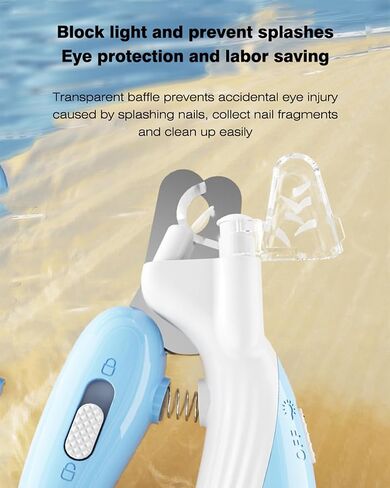 Cat Dog Pet Nail Clippers with Light, Llluminates Cat Dog Nails Or Bloodline, Safety Pet Nail Clipper for Dogs, Cats, Rabbits, Sharp, No Nail Splitting(Blue) in Saudi Arabia