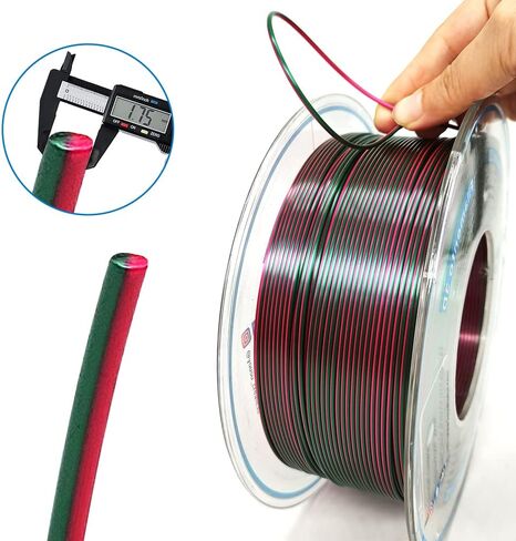 خيوط طابعة YOUSU ثلاثية الأبعاد، خيوط Pla الحريرية الذهبية، بكرة 1 كجم (2.2 رطل)، دقة الأبعاد 1.75 مم +/- 0.03 مم، خيوط طباعة ثلاثية الأبعاد بلون ذهبي. in Saudi Arabia