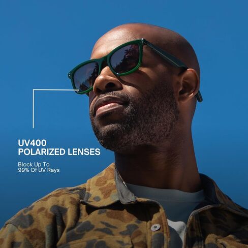 نظارات Eddie Bauer الذكية للرجال نظارات بلوتوث ذكية مع عدسات مستقطبة UV400 ومكبرات صوت مفتوحة للأذن وميكروفون Horizon (قياسي) in Saudi Arabia