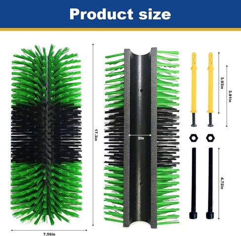 2Pcs Livestock Scratching Brush, Horse Scratcher Full Massage Brush Kit, Relieve Itching on The Back of Livestock, Suitable for Horse, Cattle, Sheep, Pig, with Two Sets of Screws,Remove Fleas in Saudi Arabia