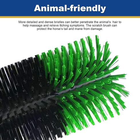 2Pcs Livestock Scratching Brush, Horse Scratcher Full Massage Brush Kit, Relieve Itching on The Back of Livestock, Suitable for Horse, Cattle, Sheep, Pig, with Two Sets of Screws,Remove Fleas in Saudi Arabia