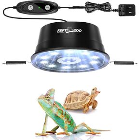 REPTI ZOO UVB Reptile Light with Dimming, LED UVB Light Bulb Fixture for Bearded Dragon Gecko Lizard Turtle Snake, Adjustable Brightness UVA UVB Lamp for Tropical & Desert Reptile