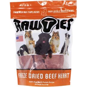 Freeze Dried Raw Beef Heart for Dogs - Raw Diet Dog Food - Quality Dehydrated 100% Raw Meat - No Fillers, No Grain - for Small Breed and Large Breed Dogs - Made in USA