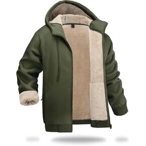 Boladeci Men's Full Sherpa Hoodie Zip Up Sweatshirts Winter Heavyweight Thermal Warm Thick Fleece Cotton Hoodie in Saudi Arabia