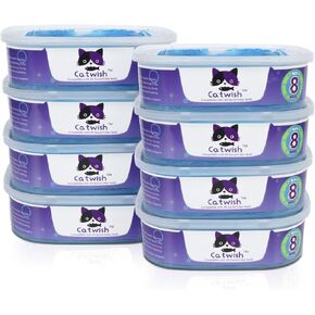 Cat Litter Refill Bags Ultimate Odor Control Cat Litter Bag Compatible with Litter Cat Genie and Pet Genie Pail 8 Pack