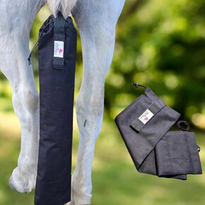 MANE & STABLE Premium Waterproof Horse Tail Bag - Adjustable Protective Slip On Horse Tail Wrap - Quick Release Tail Guard for Braided Or Loose Horse Tails. 31.5 Inches Long. Black